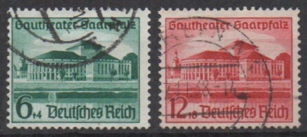 Michel Nr. 673 -674, Gautheater gestempelt.